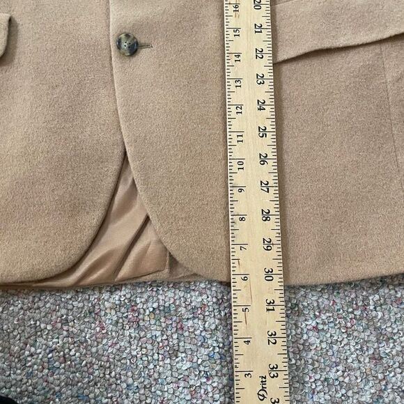 Vintage Bill Blass Camel Hair Blazer Corpcore Quiet Luxury - Picture 9 of 11
